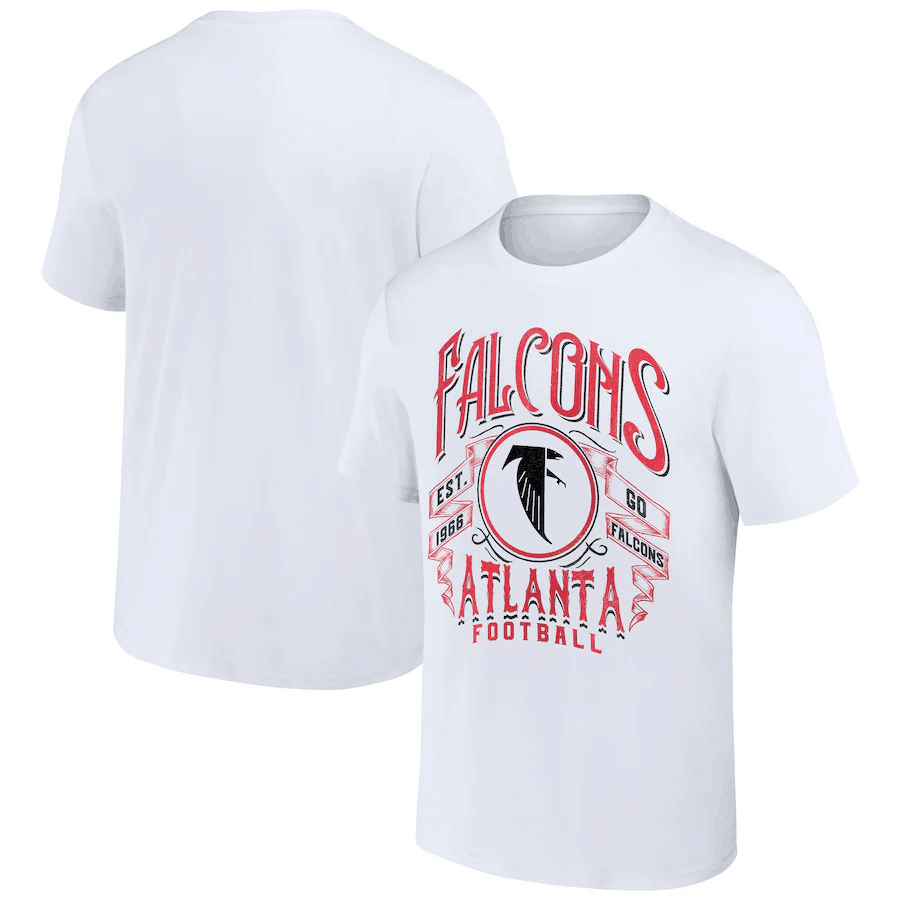 Men's Atlanta Falcons White x Darius Rucker Collection Vintage Football T-Shirt